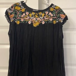 Embroidered Anthropologie top